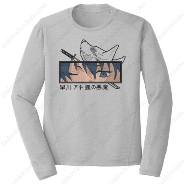 Aki Eyes Embroidery Design - Chainsaw Man Anime Embroidery Design