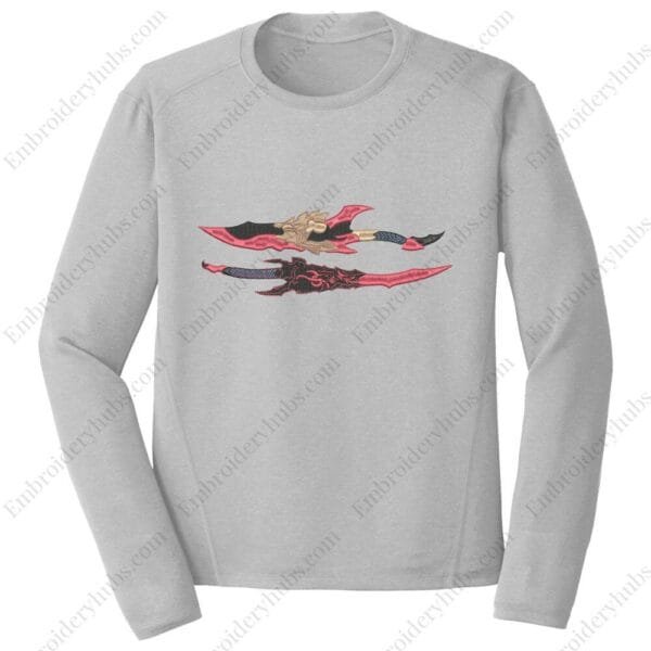 Jinwoo Daggers Embroidery Design - Solo Leveling Anime Embroidery Design