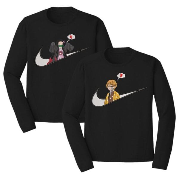 Nezuko Zenitsu Swoosh - Demon Slayer Nike