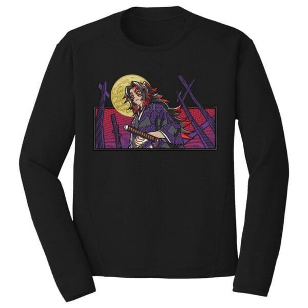 Kokushibu Embroidery Design - Demon Slayer Anime Embroidery Design