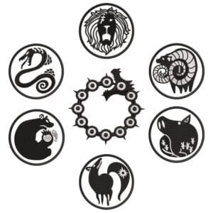 Seven Capital Sins Logo - Seven Deadly Sins