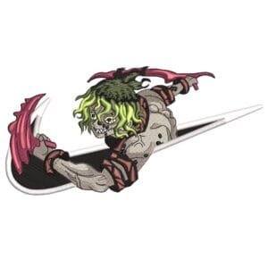 Gyutaro Swoosh Embroidery Design - Demon Slayer Nike Anime Embroidery Design