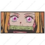 Nezuko Face Embroidery Design - Demon Slayer Anime Embroidery Design