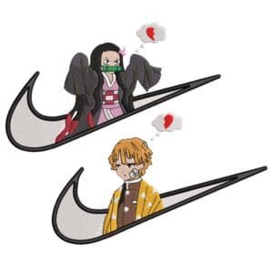 Nezuko Zenitsu Swoosh - Demon Slayer Nike