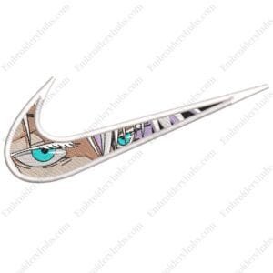 Gojo Swoosh Embroidery Design - Jujutsu Kaisen Nike Anime Embroidery Design