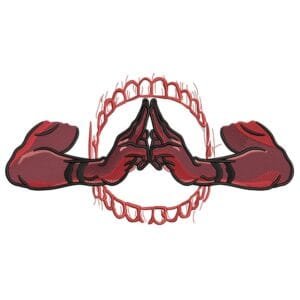 Sukuna Domain Hands Embroidery Design - Jujutsu Kaisen Anime Embroidery Design