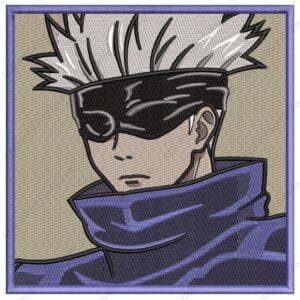 Gojo Satoru Embroidery Design - Jujutsu Kaisen Anime Embroidery Design