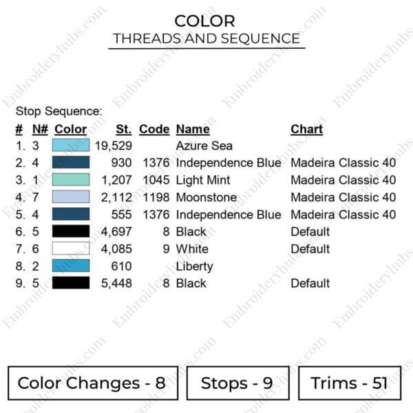 Gojo Seal Embroidery Design - Jujutsu Kaisen Anime Embroidery Design