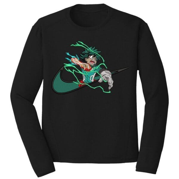 Midoriya Swoosh Embroidery Design - My Hero Academia Nike Anime Embroidery Design