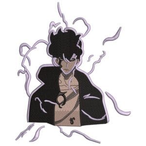 Sung Jinwoo Aura Embroidery Design - Solo Leveling Anime Embroidery Design