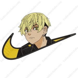 Chifuyu Swoosh Embroidery Design - Tokyo Revengers Nike Anime Embroidery Design