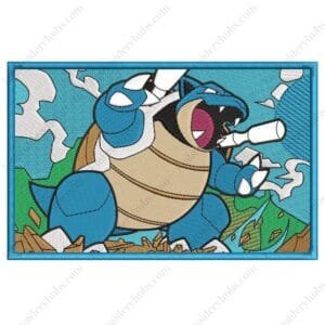 Blastoise Embroidery Design - Pokemon Anime Embroidery Design