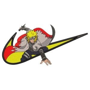 Minato Swoosh Embroidery Design - Naruto Nike Anime Embroidery Design