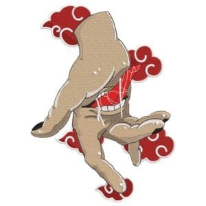 Deidara Hand Embroidery Design - Naruto Anime Embroidery Design