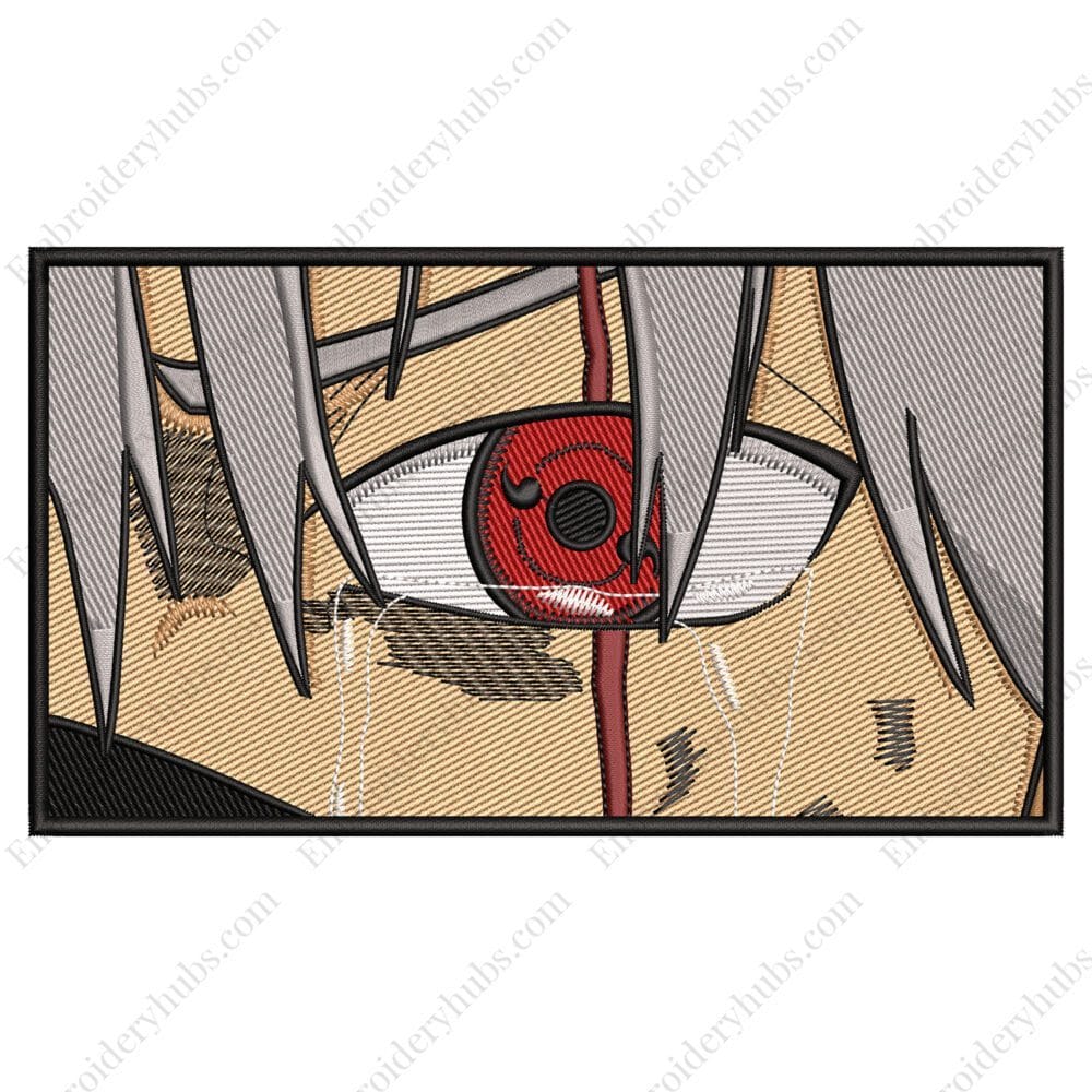 Kakashi Eye Anime Embroidery Design - Naruto