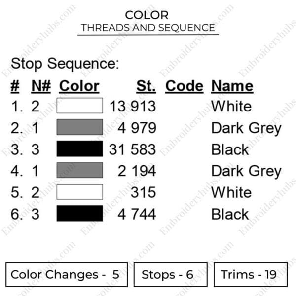 Alucard Embroidery Design - Hellsing Anime Embroidery Design