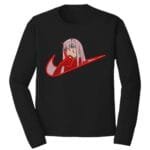 Zero Two Swoosh Embroidery Design - Darling in the Franxx Nike Anime Embroidery Design