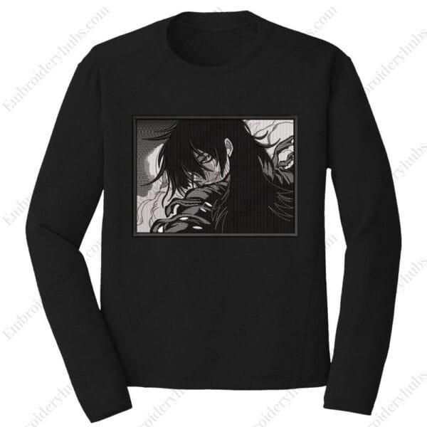 Alucard Embroidery Design - Hellsing Anime Embroidery Design