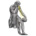 Democritus Embroidery Design - Greek Gods Embroidery Design