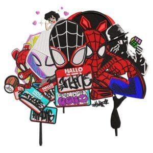 Spiderman Multiverse Embroidery Design - Spiderman Superhero Embroidery Design