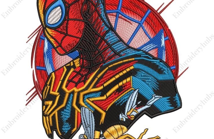 spider man embroidery design free