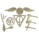 Harry Potter Symbols Embroidery Design - Harry Potter