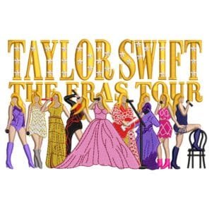 The Eras Tour Embroidery Design - Taylor Swift