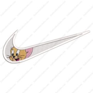 Jerry Swoosh Embroidery Design - Tom & Jerry