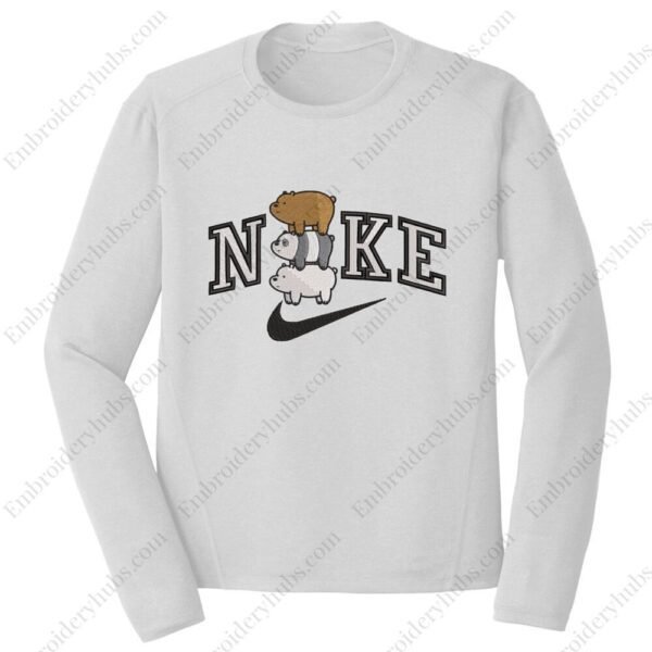 Bears Nike Embroidery Design - We Bare Bears