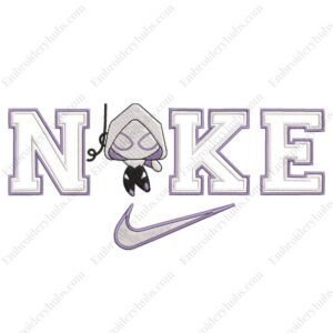 Gwen Nike Embroidery Design - Spiderman Superhero Embroidery Design