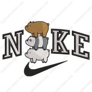 Bears Nike Embroidery Design - We Bare Bears