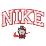 Kitty Christmas Nike Embroidery Design - Hello Kitty