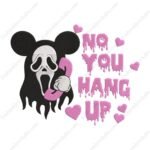 Ghostface Hang Up Embroidery Design - Scream