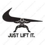 Just Lift It Swoosh Embroidery Design -  Gym Embroidery Design
