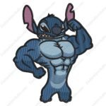 Stitch Gym Body - Lilo and Stitch Embroidery Design