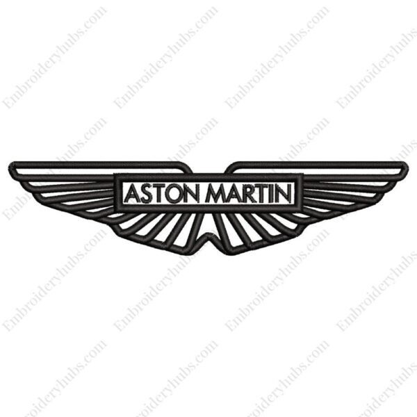 Aston Martin Logo Embroidery Design - Car Embroidery Design