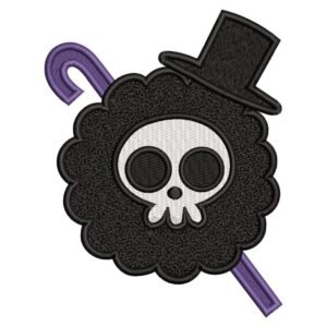 Brook Logo Embroidery Design - One Piece Anime Embroidery Design