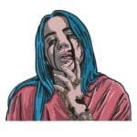 Billie Eilish Embroidery Design