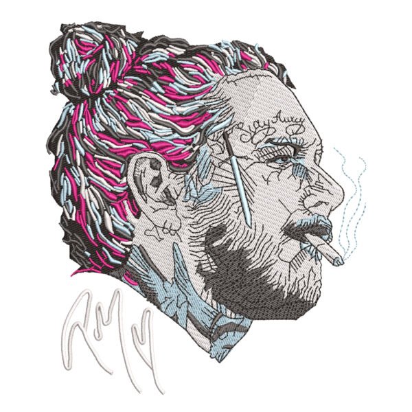 Post Malone Embroidery Design